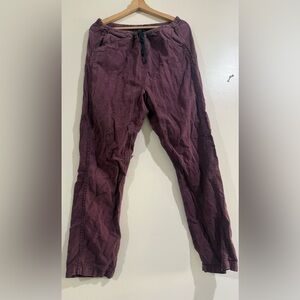 freecity Men's Drawstring Joggers in Deep Burgundy